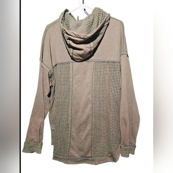 BKE Large Women's Mineral Wash Jacket with Mesh Detail 28 PTP - Picture 4 of 4